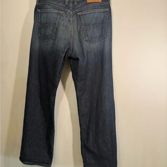 Vintage Y2K Lucky Brand Men's Dark Blue Denim Jeans Made in America 33x30 - Picture 5 of 9